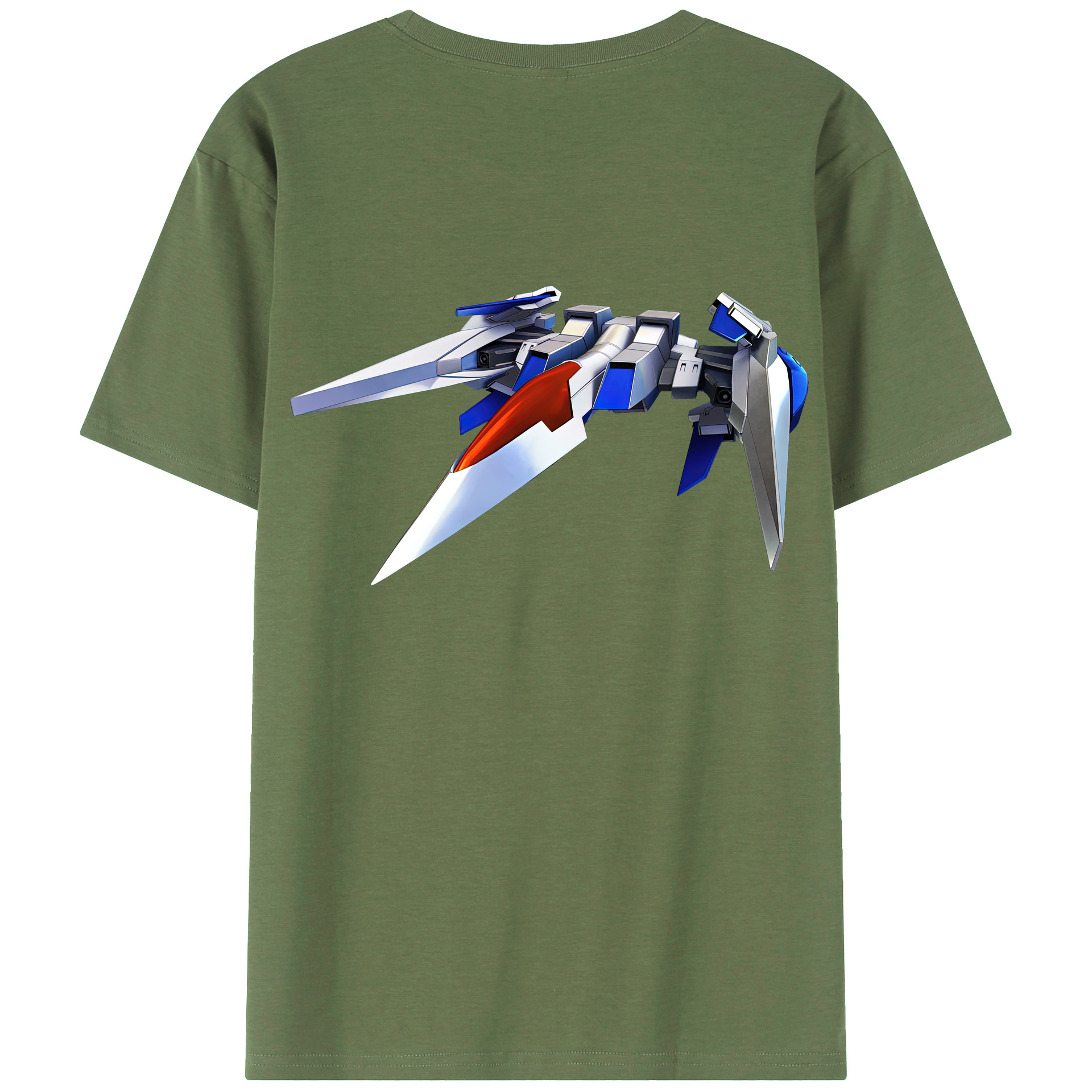 （画像用） 機動戦士ガンダム Mobile Suit Gundam 綿100％ メンズ半袖Tシャツ（バックプリント） 通気性